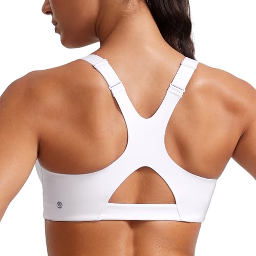 Butterlift Womens Racerback Padded Sports Bras - Medium Impact Scoop Neck Adjustable Straps Gym Workout Top