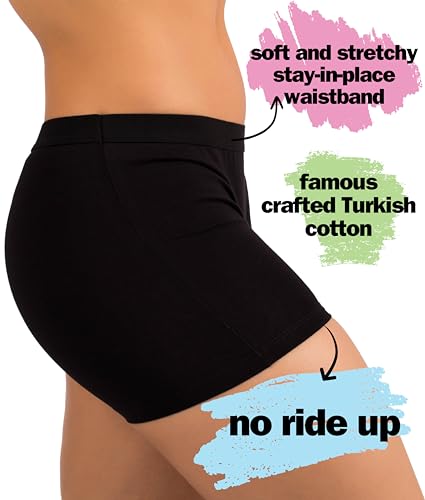 Women’s Cotton Boyshort Underwear Panties – Breathable Underwear for Women, Tagless Boxer Briefs, Seamless Boy Shorts