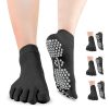 Soxsense Multi-Pack Sports Grip Toe Socks with Cushion, Non-Slip Finger Socks for Pilates, Home Gym, Soccer, basketball