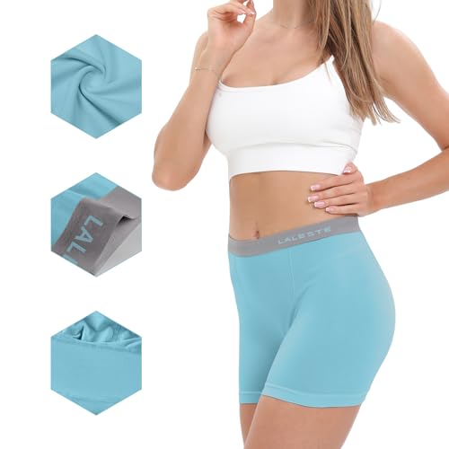 Women's Cotton Boxer Briefs 3" Inseam Underwear Boy Shorts Panties 5 Pack