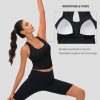 Women's Workout Tank Tops with Built in Bra Athletic Racerback Support Tanks Padded Fitted Yoga Crop Gym Activewear