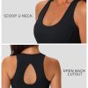 Women's Workout Tank Tops with Built in Bra Athletic Racerback Support Tanks Padded Fitted Yoga Crop Gym Activewear