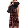 Women's Geometric Combination Midi Dress