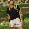 Women Short Sleeve Workout Shirts Open Back Tops Casual Yoga Y2k Athletic Gym Slouchy Crop Running Tees