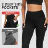 High Waisted Leggings for Women - No See Through Tummy Control Cycling Workout Yoga Pants with Pockets Reg & Plus