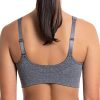 Women’s Seamless Convertible Sports Bra, 2-Pack, Black/Gray (Small)