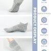 Grip Socks for Women Men Pilates Grip Socks Non Slip Yoga Sock with Grips for Barre Barefoot Hospital Grippy Sock
