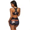 Women's Hooters Sports Bra - Racerback Sports Bras for Women with Breathable Microfiber Fabric