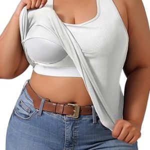 Plus Size Women's Casual Sports Tank Top,Breathable and Soft, for Sports and Daily Life Wear