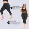 Plus Size Capri Leggings for Women- XL-4XL High Waist Tummy Control Stretchy Workout Yoga Pants Plus Capris