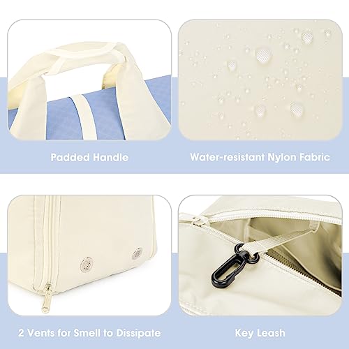 Yoga Gym Bags for Women with Shoes Compartment & Wet Dry Storage Pockets & Adjustable Yoga Mat Holder, Patent Pending