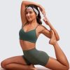 Butterluxe V-Neck Sports Bras for Women - Adjustable Thin Straps Padded Yoga Top Basic Wireless Camisole