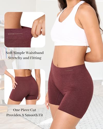 Womens Boyshort Panties Seamless Underwear Stretchy Boxer Briefs For Ladies 5 Pack