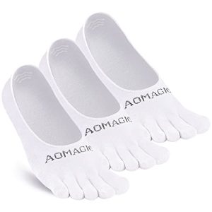 Toe Socks No Show for Women & Men Running Five Fingers Athletic Invisible Liner Socks, Moisture Wicking
