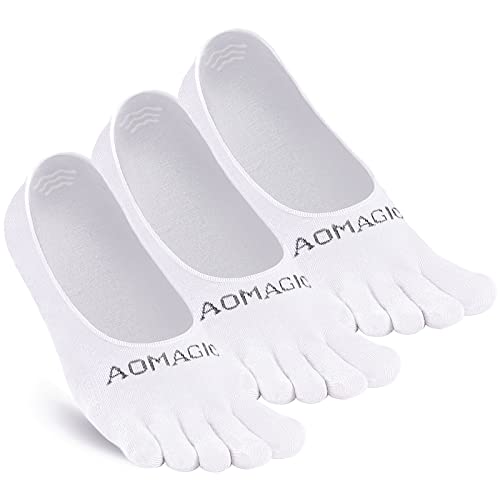 Toe Socks No Show for Women & Men Running Five Fingers Athletic Invisible Liner Socks, Moisture Wicking