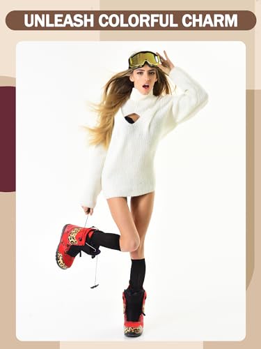 4 Pairs Slouch Socks for Women Bulk Stacked Boot 80s 90s Neon Slouch Knit Scrunchie Socks