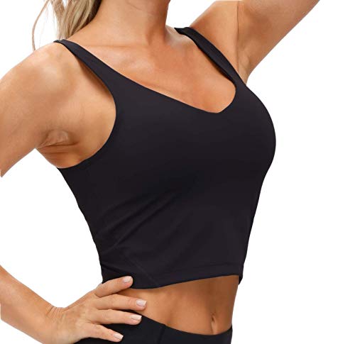 Womens' Sports Bra Longline Wirefree Padded with Medium Support