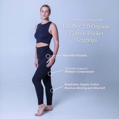 Premium Organic Cotton Leggings for Women | High Waist Leggings with Pockets. Perfect for Yoga, Fitness or All Day Wear.