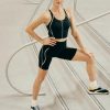 Freeleaf Broadway Womens Spaghetti Strap Dance Sports Bras, High Impact Crisscross Back, Padded Yoga Workout Tank Top