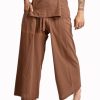 Thai Fisherman Pants - Hakama Pants Adjustable & Stylish for Yoga, Meditation, Dance, Martial Arts & More