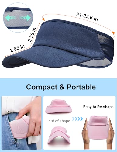 Sport Sun-Visor Hat Men Women Summer UV Protection, Lightweight Cooling Golf Running Tennis Sweat-Band Cap
