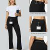 Women's Stretch Cargo Pants High Waist Bootcut Flare Leggings with 6 Pockets Soft Yoga Work Pants for Business Casual, Travel