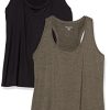 Women's Active Quick Dry Tech Stretch Racerback Tank Top (Available in Plus Size), Multipacks