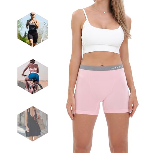 Women's Cotton Boxer Briefs 3" Inseam Underwear Boy Shorts Panties 5 Pack