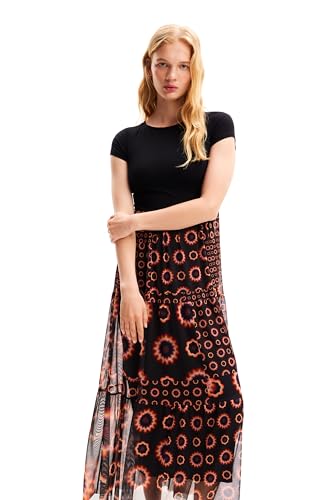 Women's Geometric Combination Midi Dress
