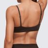 Softhold Womens Double Lined Triangle Bralette - Adjustable Straps Unlined Wireless Cami Plunge T-Shirt Everyday Bra