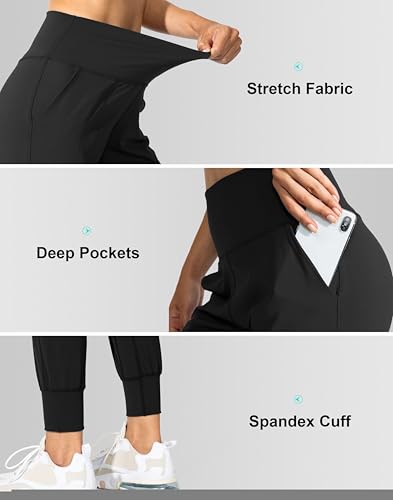 41WtWuNny5L.jpg Women's Joggers High Waisted Yoga Pants with Pockets Loose Leggings for Women Workout, Athletic, Lounge