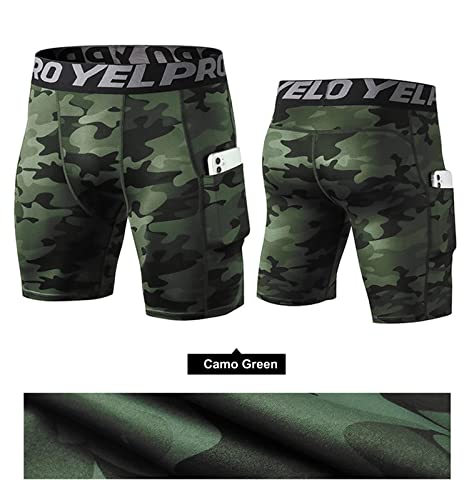 Compression Shorts Men 1/3 Pack, Dry Fit Compression Underwear Spandex Running Shorts, Workout Athletic Shorts Pocket