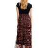 Women's Geometric Combination Midi Dress