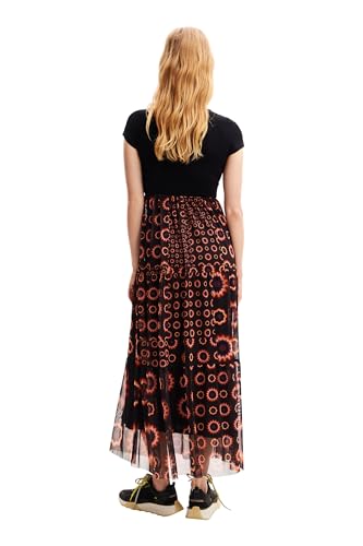 Women's Geometric Combination Midi Dress