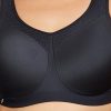 Full Figure Plus Size High Impact Wonderwire Sports Bra Underwire #9066 Black/Purple 46B