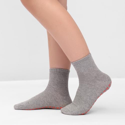 5 Pairs Non Slip Socks Non Skid Sticky Grippy Yoga Pilates Hospital Sock Men Women