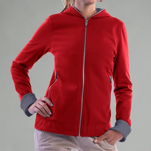 Glow Hoodie for Women - 18 Hidden Pockets - Lightweight Zip Up Sweatshirt for Travel & More