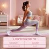 4 Pairs pink Yoga Pilates Socks with Grips for Women, Cute Cuff Embroidery Non Slip, Grippy Crew Socks for Gifts