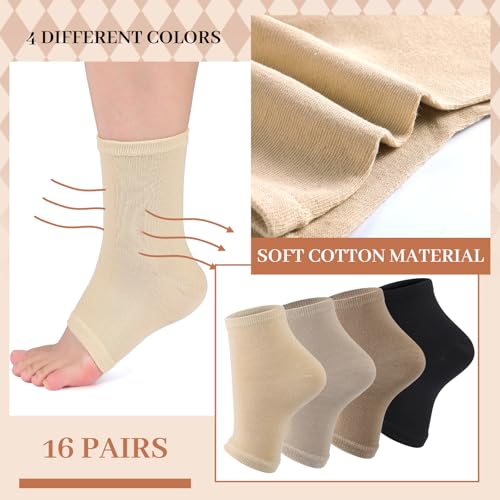 16 Pairs Cotton Toeless Socks Pedicure Socks Flip Flop Open Toe Socks Toeless Yoga Socks for Women Men