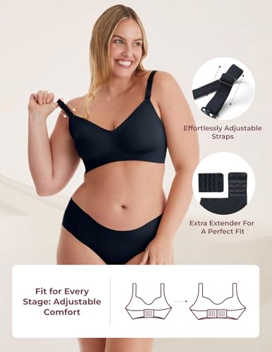 Nursing Bras for Breastfeeding, YN21 Seamless Ultra Comfort Maternity Bra, Natural Shape, Pregnancy Sleep Bralette