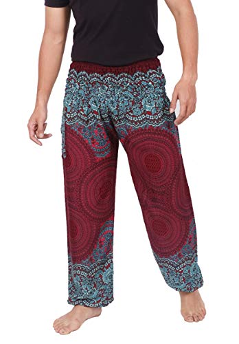 Mens Yoga Harem Lounge Boho Parachute Loose Baggy Pants