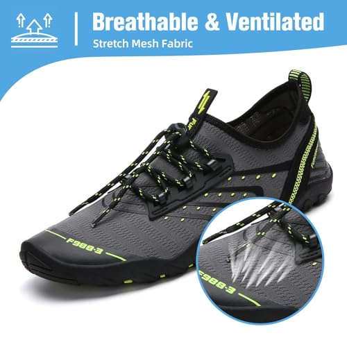 Water Shoes for Women Men Barefoot Beach Shoe Quick Dry Aqua Swim Socks for Surfing Yoga Size 4.5-15 Women/3-13.5 Men