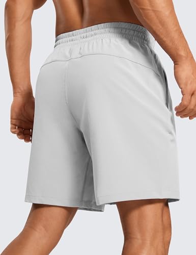 Men's Linerless Workout Shorts - 7'' Quick Dry for Running Sports Athletic Gym with Pockets