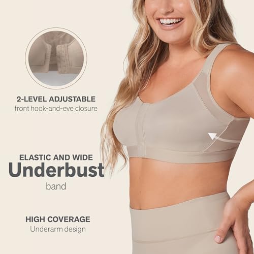 Posture Corrector Bra Wireless Front Closure Bra for Women Full Coverage