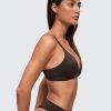 Softhold Womens Double Lined Triangle Bralette - Adjustable Straps Unlined Wireless Cami Plunge T-Shirt Everyday Bra