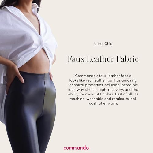 - Faux Leather Leggings | Sculpting Yet Soft & Flexible | Raw-Cut Finish | Machine Washable, Retains Shape & Color