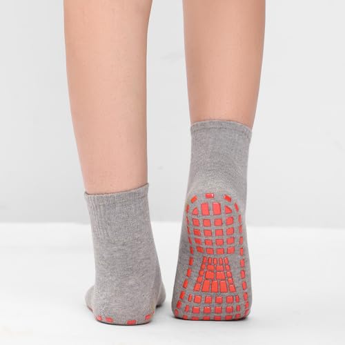 5 Pairs Non Slip Socks Non Skid Sticky Grippy Yoga Pilates Hospital Sock Men Women