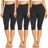 3 Pack Leggings for Women High Waisted Soft Black Yoga Pants for Workout Athletic Running Reg & Plus Size