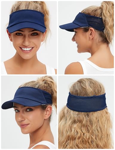 Sport Sun-Visor Hat Men Women Summer UV Protection, Lightweight Cooling Golf Running Tennis Sweat-Band Cap