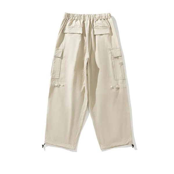 Men Japan Korean Streetwear Loose Casual Wide Leg Cargo Pants Trousers for Women Hop Harem Baggy
